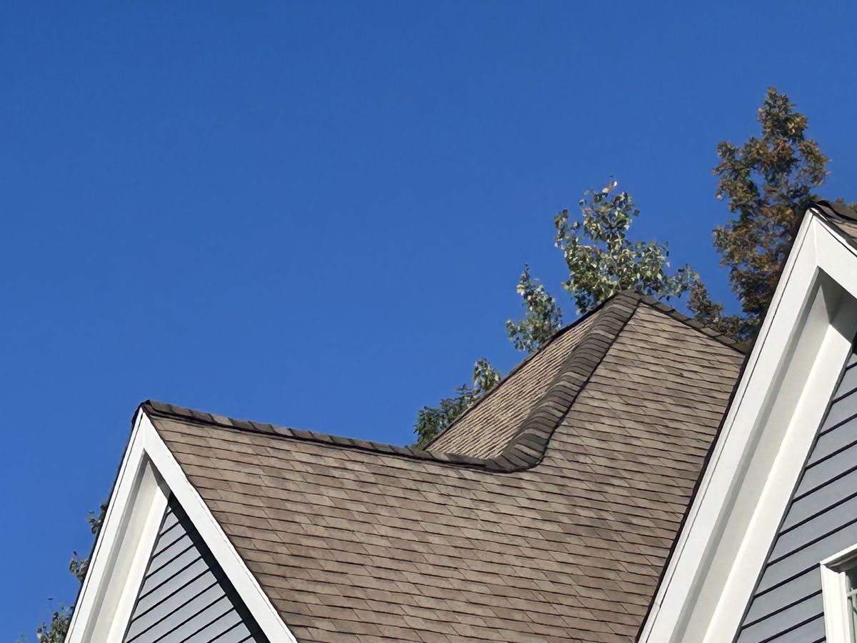 New roof and exterior work on a gable
